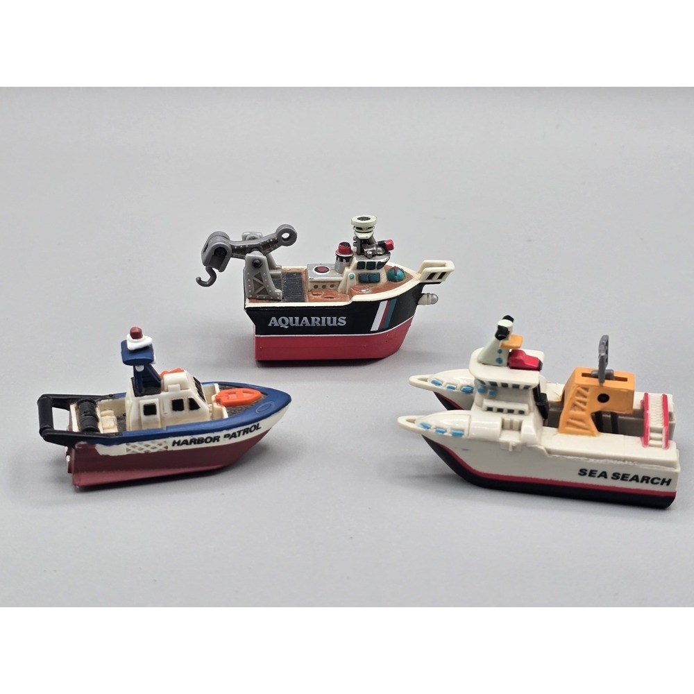 Lot Of‎ 3 VTG 1995 Marine Micro Machines Aquarius, Sea Search, Harbour Patrol